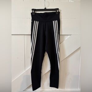 Adidas Aeroready Leggings Black Athletic Size Small Gym Workout Stretch 3 Stripe